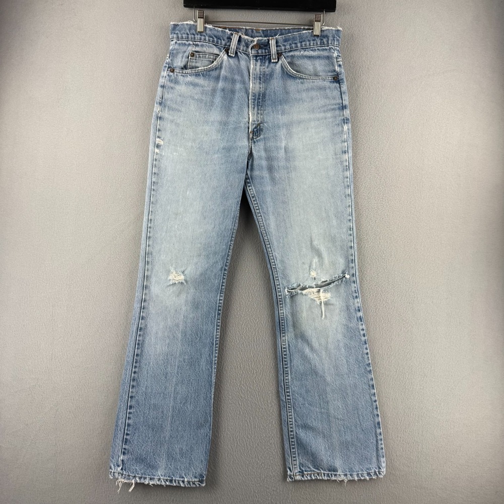 Vintage Levis Jeans Mens 33 (Fits 31x30) 80s 517 Bootcut Distressed Made in USA